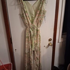 NWT Fairy Cottagecore Floral AOP Wrap Dress Eva Mendes M